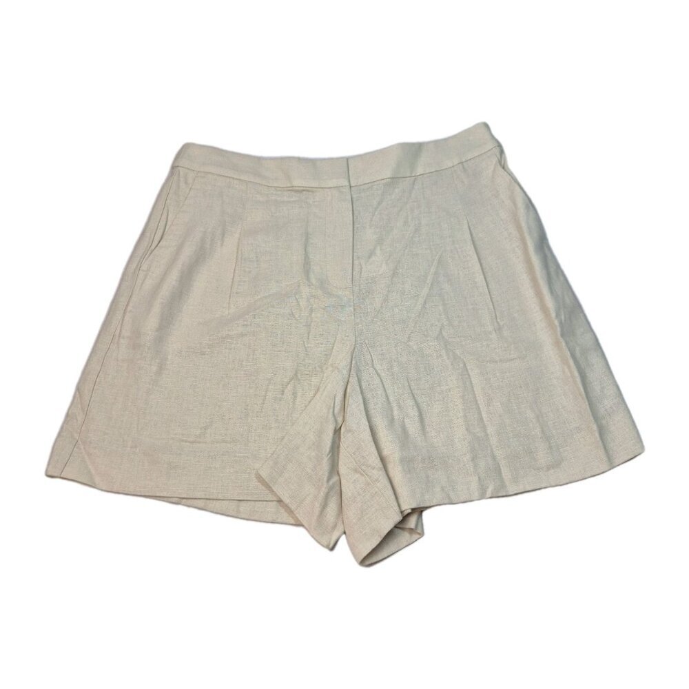J.Crew Women's Shorts Size 12 Beige Linen Blend (55)
